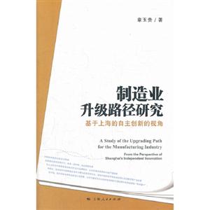 制造業升級路徑研究基于上海的自主創新的視角 制造業升級路徑研究基于上海的自主創新的視角
